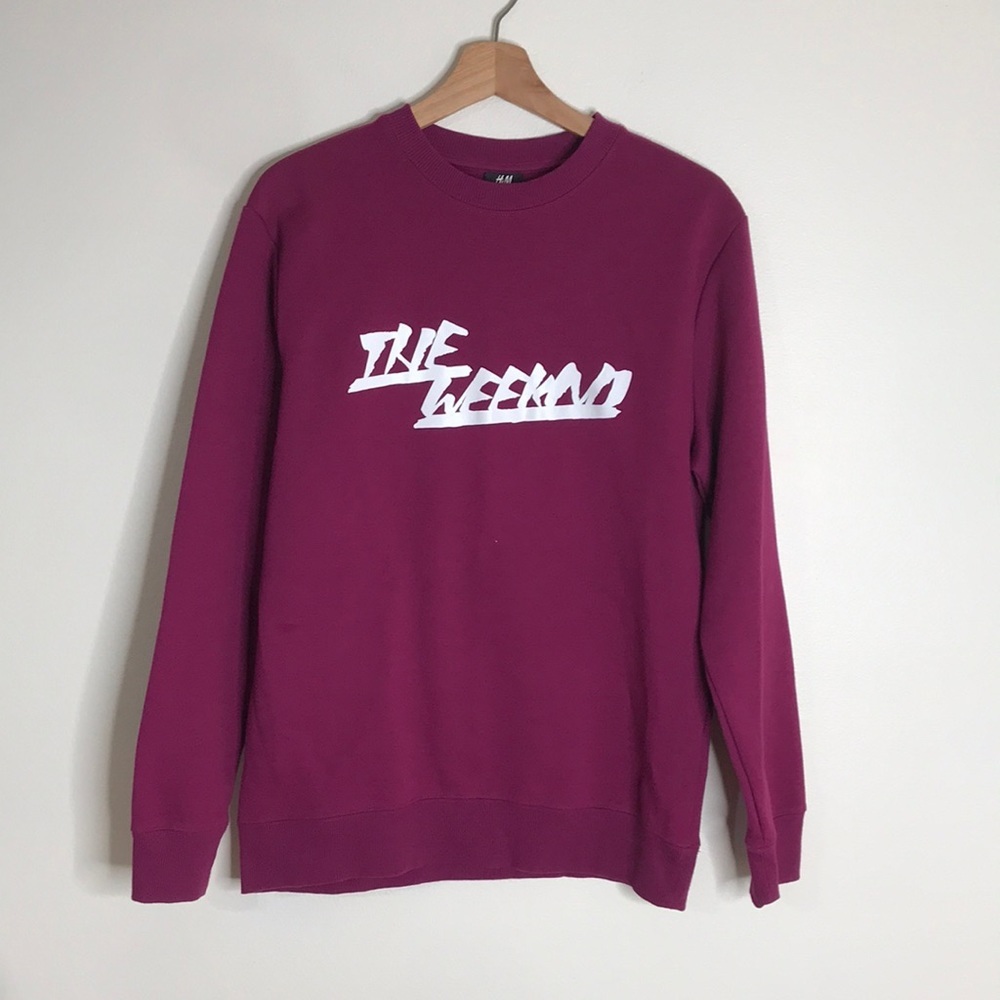 H&M the weekend purple pullover sweatshirt size small